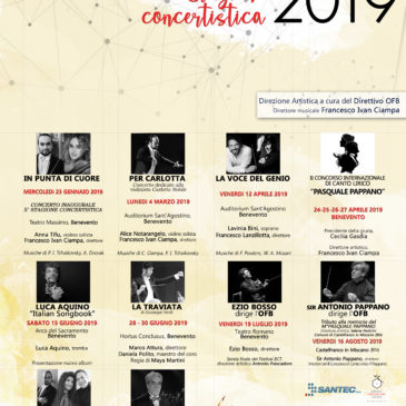 L’Orchestra filarmonica di Benevento annuncia la Stagione concertistica 2019
