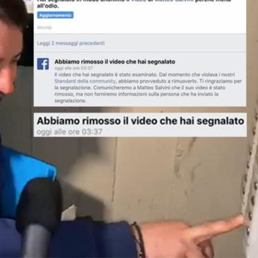 Facebook rimuove il video di Salvini al citofono: è incitamento all’odio