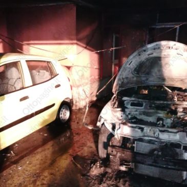 Auto in fiamme nella notte nel Sannio