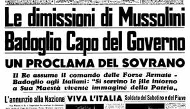 Accadde oggi: 25 luglio 1943, la caduta del Fascismo