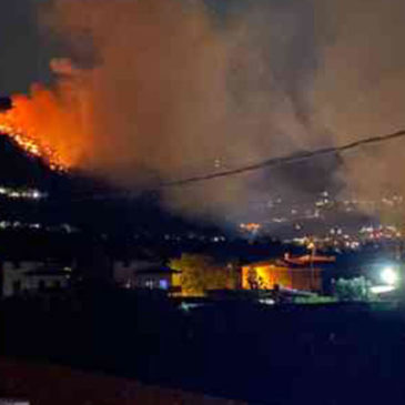 Il devastante incendio di Monte Erbano