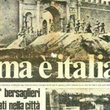 Accadde oggi: 20 settembre 1870, i bersaglieri entrano a Roma dalla breccia di Porta Pia