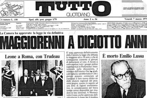 Accadde oggi: 6 marzo 1975, a 18 anni si diventa maggiorenni