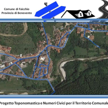 Approvato il progetto “Toponomastica e Numeri Civici” per il territorio di Faicchio