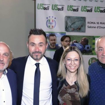 Us Acli Benevento consegna 5mila euro a mister De Zerbi per due fondazioni Onlus