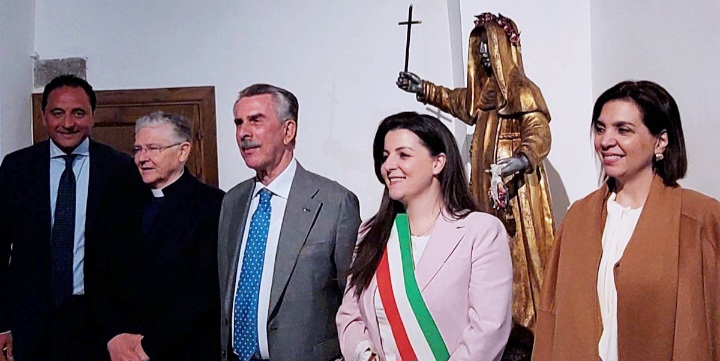 Il Sindaco di Telese a Viterbo per la cerimonia di posizionamento della statua di Santa Rosa