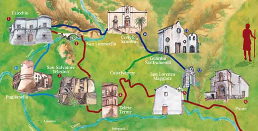 In copertina, la mappa della via Francigena del Titerno